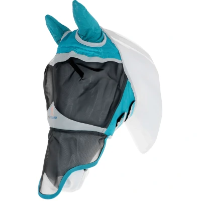 Afbeelding van Shires Vliegenmasker met Oren &amp; Neus Mesh Teal Pony Agradi.be