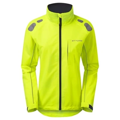 Afbeelding van Ettore Fietsjas voor dames, geventileerd, waterdicht, hoge zichtbaarheid en reflecterend, Night Eagle, Geel.