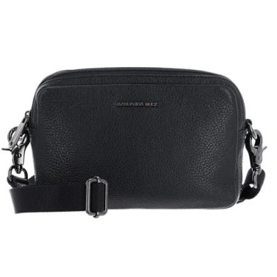 Afbeelding van MANDARINA DUCK Leren Schoudertas Mellow Leather Crossbody Camera Bag Nero Zwart