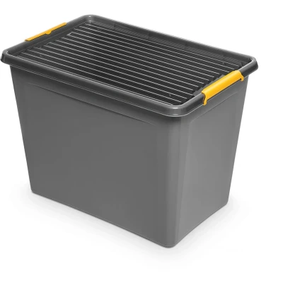 Afbeelding van Orplast Opbergbox Heavy Duty SolidStore 80 liter rolbaar