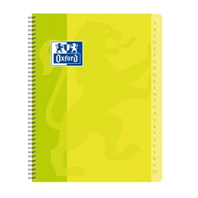 Afbeelding van Oxford Alfabetische map, spiraalbinding, 17 x 22 cm, 100 pagina&#039;s, kleine ruitjes, 5