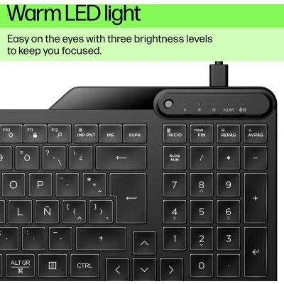Afbeelding van HP 405 backlit toetsenbord met kabel voor meerdere apparaten