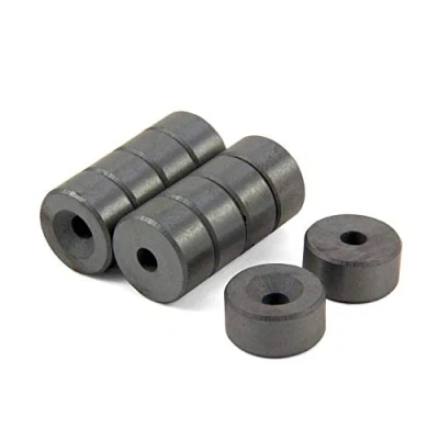 Afbeelding van FIRST4MAGNETS Set van 10 ferrietmagneten, rond, zilver, 20 mm diameter x dik, 1,2 kg trekkracht, Noord