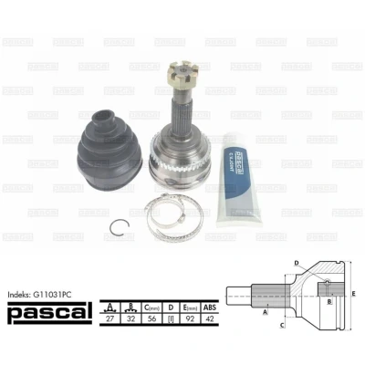 Afbeelding van PASCAL G11031PC Homokineet Wielzijde NISSAN: Primera Saloon