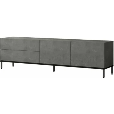 Afbeelding van TV Meubel Zwart &amp; Zilver 170,3x46,4x35,5cm Melamine Stijlvol Duurzaam