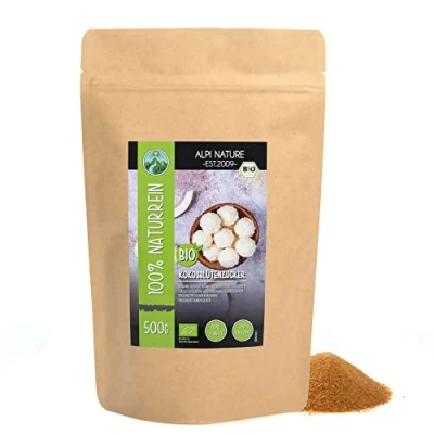 Image de Alpi Nature Sucre de Coco bio non Raffiné 500g, Fleur pour la Pâtisserie