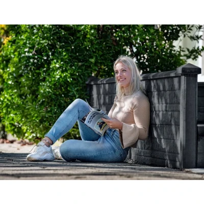 Afbeelding van Motiefplaat rotsmotief antraciet gecoat 36 x 3.5 184 cm