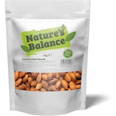 Image de Natures Balance Amandes grillées et salées Source de fibres vitamine E 1 kg