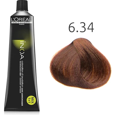 Afbeelding van L&#039;Oréal INOA 6.34 Donker Goud Koperblond 60 gr