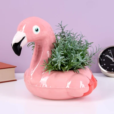 Afbeelding van Bitten Floaty Flamingo Pot bloempot snackschaal