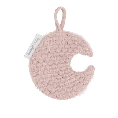 Afbeelding van Baby&#039;s Only Gebreid speendoekje Speenknuffel maan Sky Oud Roze
