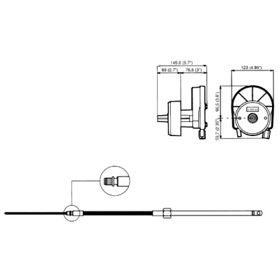 Afbeelding van M58 stuurkabel 2.75 m