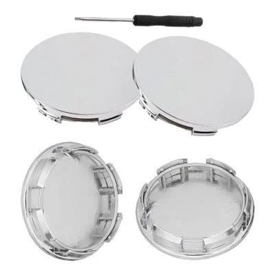Afbeelding van RXKFIGX 4 stuks naafdoppen compatibel met aluminium velgen, OD 68 mm ID 58 mm, voor wielnaaf, auto accessoires, wielnaafdoppen platte schroevendraaier