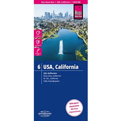 Afbeelding van Reise Know How Landkarte USA 6, Kalifornien 1:850.000
