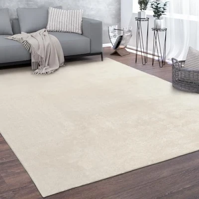 Afbeelding van Tapijt, laagpolig, zacht, voor de woonkamer, wasbaar, beige, afmetingen: 120X170 cm