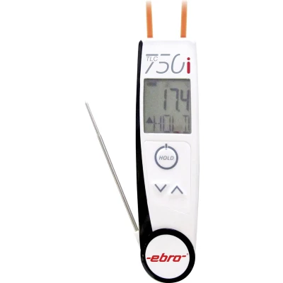Afbeelding van ebro TLC 750i Infrarood thermometer en insteekthermometer (HACCP) Optiek 2:1 50 +250 C Conform HACCP, Contactmeting, Contactloze IR meting, IP65