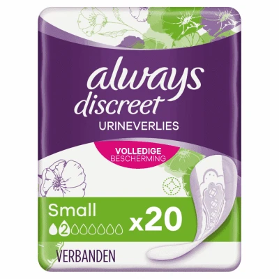 Afbeelding van Always Discreet Urineverlies Maandverband Small 20 stuks
