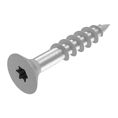 Afbeelding van SECCARO Houten schroeven, torx roestvrij staal, V2A, A2, spaanplaatschroeven voor hout, gedeeltelijke schroefdraad, TX/binnenzeskant, 250 stuks roestvrijstalen hout
