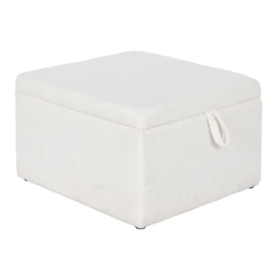 Afbeelding van Kruk Home ESPRIT Wit Polyester Hout MDF 60 x 36 cm