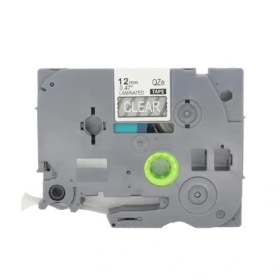 Afbeelding van BROVACS 1 set gelamineerde labeltape wit op transparant compatibel met Brother P Touch TZ 135 TZe 12 mm 1/2&quot; OPA4135 labelprinter