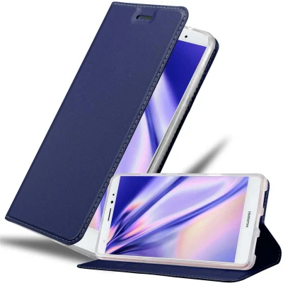 Afbeelding van Cadorabo Hoesje geschikt voor Huawei MATE S in CLASSY DONKER BLAUW Beschermhoes met magnetische sluiting, standfunctie en kaartvakje Book Case Cover Etui