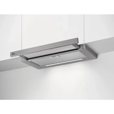 Afbeelding van AEG DPE5660M EcoLine 5000 Extractor Afzuigkap Vlakscherm Semi inbouw (uittrekbaar) Grijs