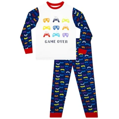 Afbeelding van Harry Bear Goed zittende pyjamaset Gamer Jongens, Blauw