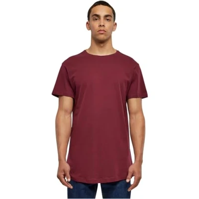 Image de Urban Classics Homme T shirt Shaped Long Tee, Rouge (Port 1157), S