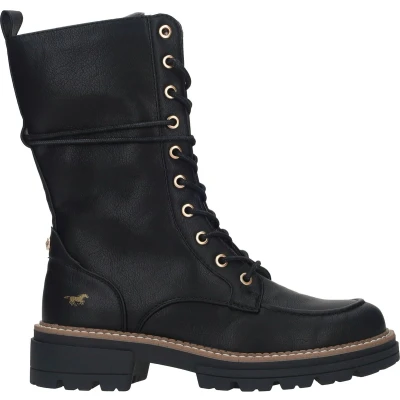 Afbeelding van Mustang Veterlaarzen, Dames, Maat: 37, Black Kunststof