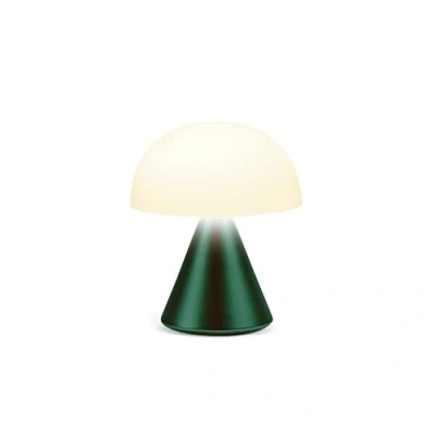 Afbeelding van Lexon MINA Mini paddenstoellamp, draadloos, oplaadbaar, led tafellamp, dimbaar, tot 12 uur looptijd, donkergroen