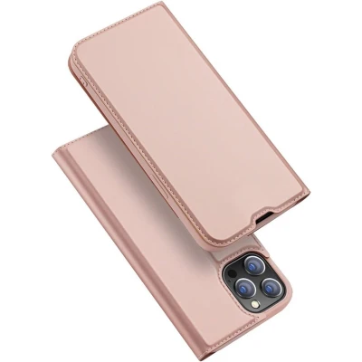 Afbeelding van iPhone 13 Pro Hoesje Dux Ducis Skin Book Case RosÃ© Goud