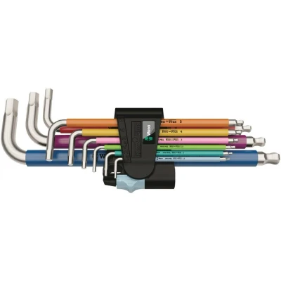 Afbeelding van Wera SPKL/9 sm multicolour hex plus inbussleutelset 9 delige 1 5 10mm