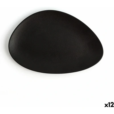 Afbeelding van Eetbord Ariane Antracita Driehoekig Zwart Keramisch Ø 21 cm (12 Stuks)