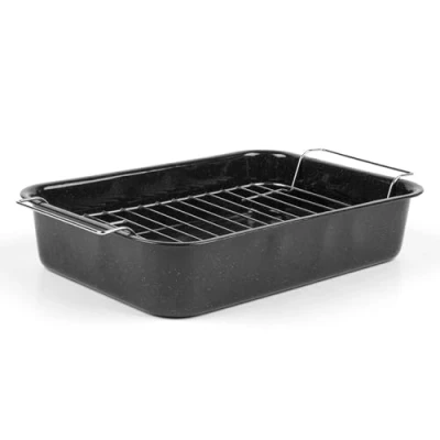 Afbeelding van Russell Hobbs CW9161 Romano geëmailleerde bakplaat, 34 cm, zwart
