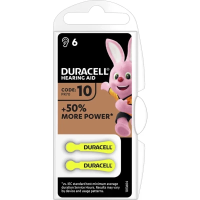Afbeelding van Duracell Hoortoestelbatterijen 10 6 stuks