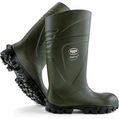 Afbeelding van Stevige veiligheidslaarzen voor heren en dames zonder stalen neus zool, antislip, brede pasvorm, botten landbouw, ondoordringbaar water, modder of reinigingsmiddelen, isolerend tot 30 graden, groen, EU 37