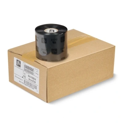 Image de Zebra 3400 Wax/Resin 1 noir recharge ruban d&#039;encre d&#039;imprimante (transfert thermique)