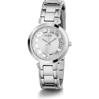 Afbeelding van GUESS dames Crystal Clear horloge GW0470L1 in de kleur Zilver