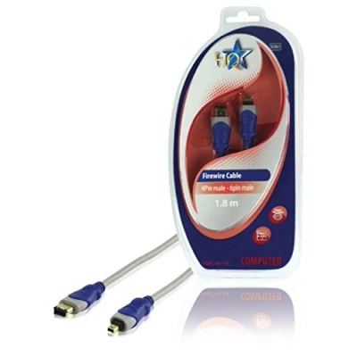Afbeelding van FireWire 400 Cable 4 Pin Male 6 1.80 m Grey