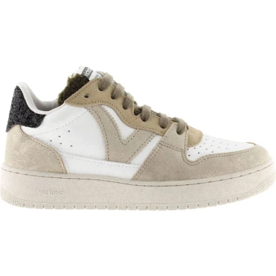 Afbeelding van Victoria Shoes Sneakers laag, Dames, Maat: 40, Beige Leer