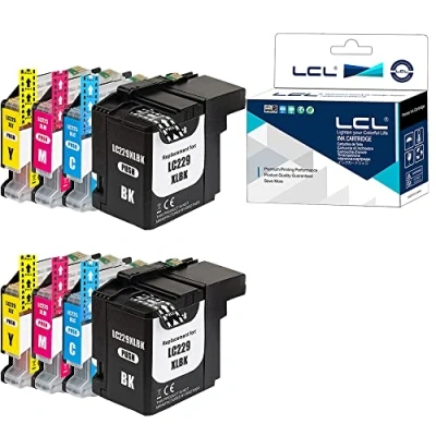 Afbeelding van LCL Inktpatroon compatibel met LC229XL LC225XL LC229 LC225 LC229XLBK LC225XLC LC225XLM LC225XLY (2zwart, 2cyaan, 2magenta 2geel), vervanging voor Brother MFC J5320DW J5620DW J5625DW J5720DW