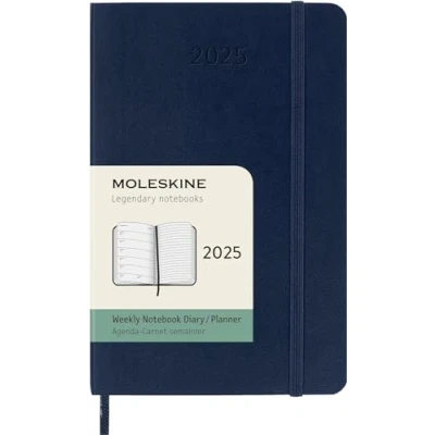 Afbeelding van Moleskine 12 Maanden Agenda 2025 Wekelijks Pocket Zachte Kaft Saffier Blauw