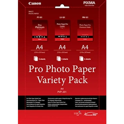 Image de CANON PVP201 A4 PRO VARIETY PACK PHOTO KIT 15SH