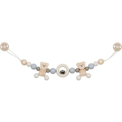 Afbeelding van Goki Houten Wandelwagenketting Beert met Clips