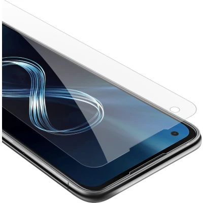 Afbeelding van Cadorabo Screenprotector geschikt voor Asus ZenFone 8 Pantser film Beschermende in KRISTALHELDER Geharde (Tempered) display beschermglas 9H hardheid met 3D Touch