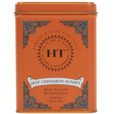 Afbeelding van Harney &amp; Sons Black Tea Hot Cinnamon Sunset 20 theezakjes