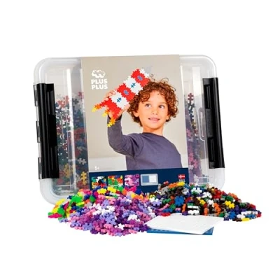 Afbeelding van Plus Opbergbox Mix Constructiespeelgoed Set Met Bouwstenen 2400 Delige Bouwset Bouwspeelgoed Vanaf 3 Jaar