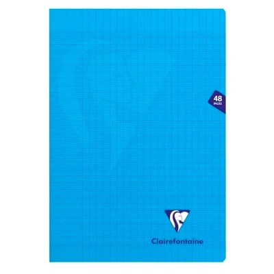 Afbeelding van Clairefontaine 323101C Notitieboek Mimesys blauw, A4, 21 x 29,7 cm, 48 pagina&#039;s, grote ruiten, papier, wit, 90 g, omslag van polypropyleen