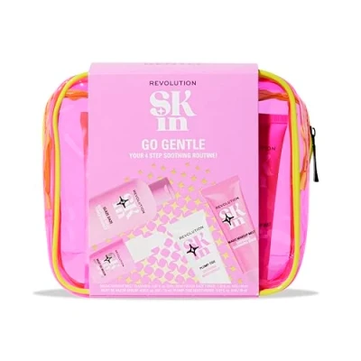 Image de Revolution SKin, Go Gentle Starter Kit, Set Viso Delicato con Detergente, Tonico, Siero e Crema Idratante, Vegano Cruelty Free, 4 Prodotti