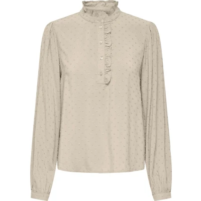 Afbeelding van JDY blouse met ruches sandshell maat L